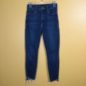 Mother The Stunner Zip Ankle Step Fray Jeans 26